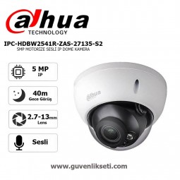 Dahua IPC-HDBW2541R-ZAS-27135-S2 5mp Wizsense Motorize Sesli ip Dome Kamera Dahua IPC-HDBW2541R-ZAS-27135-S2 5mp Wizsense Motorize Sesli ip Dome Kamera